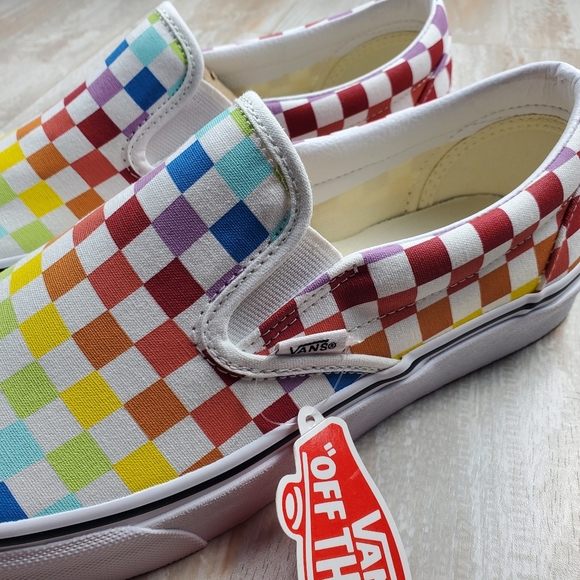 Vans Slip On Checkerboard Rainbow - Picture 3 of 7
